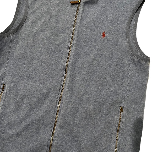 Polo Ralph Lauren Zip Up Cotton Sleeveless Vest, Sz XL - Picture 9 of 11
